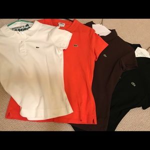 4 Lacoste polo shirts